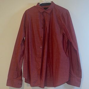 Men’s long sleeve button down shirt.